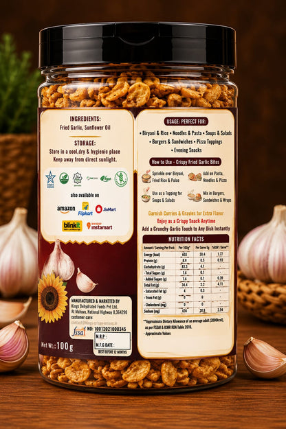 Kings Crispy Garlic Bits-100 gram Combo pack of 2