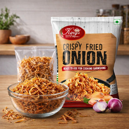 Kings Crispy Fried Onion Combo Pack-450 Gram (pack of 50gram sachet)